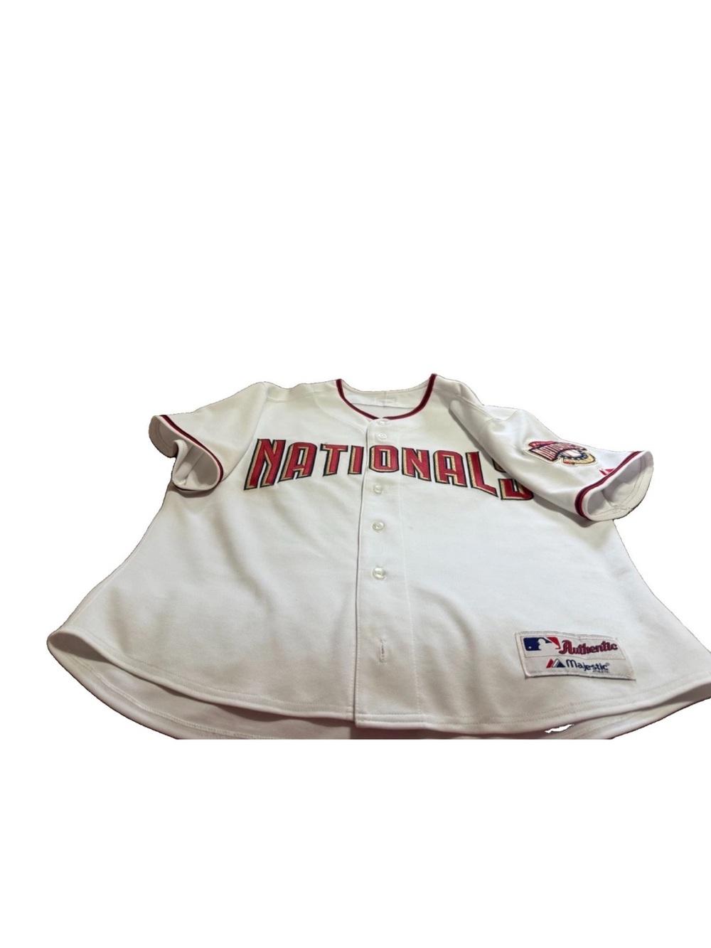 Washington Nationals 2006 MLB Majestic Baseball Home White Stitched Jersey Sz XL